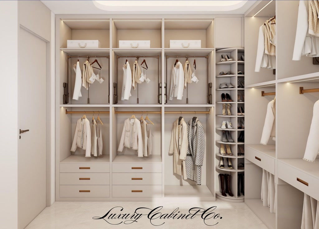 Her closet wall