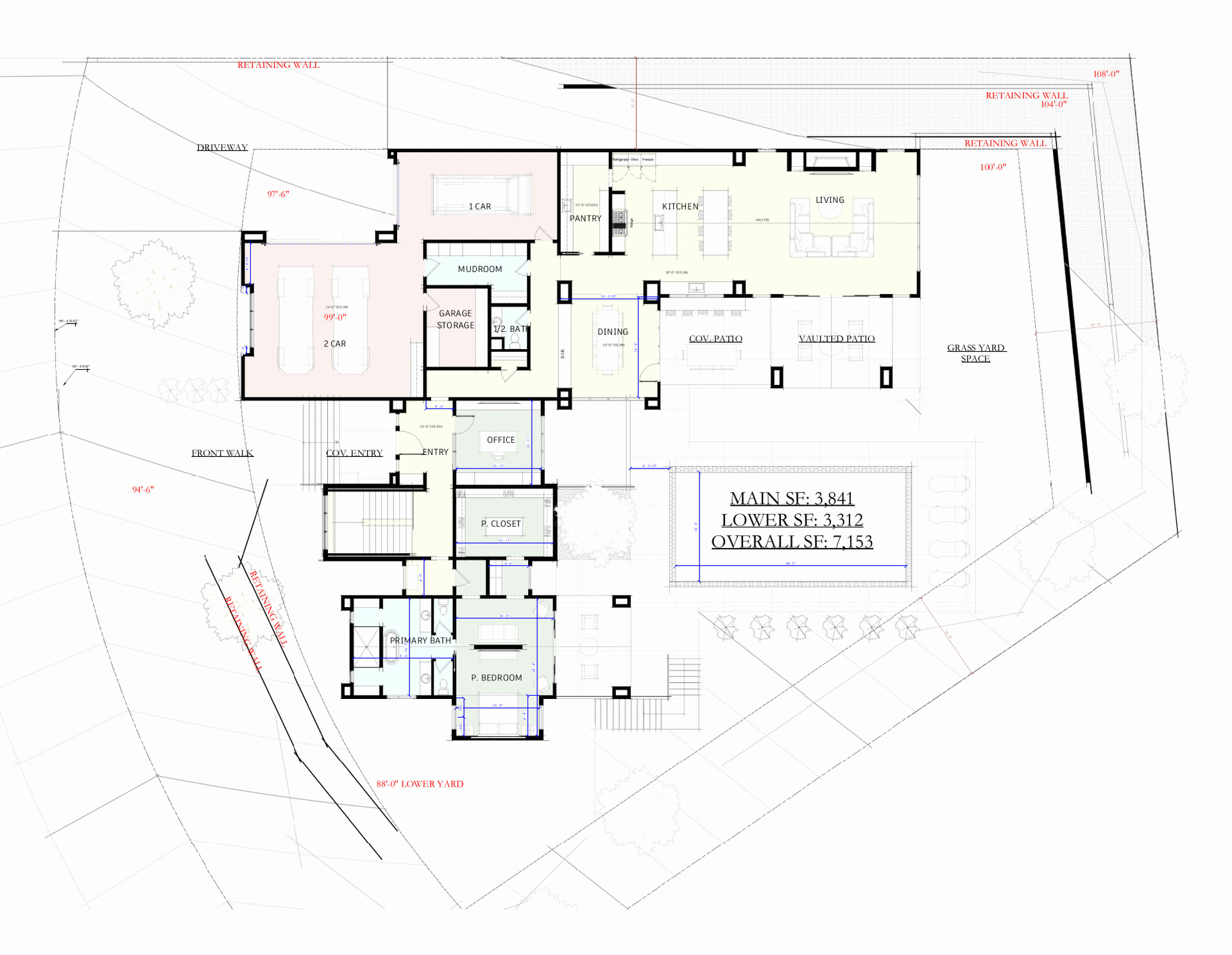 Oriana Bella, main level concept plan
