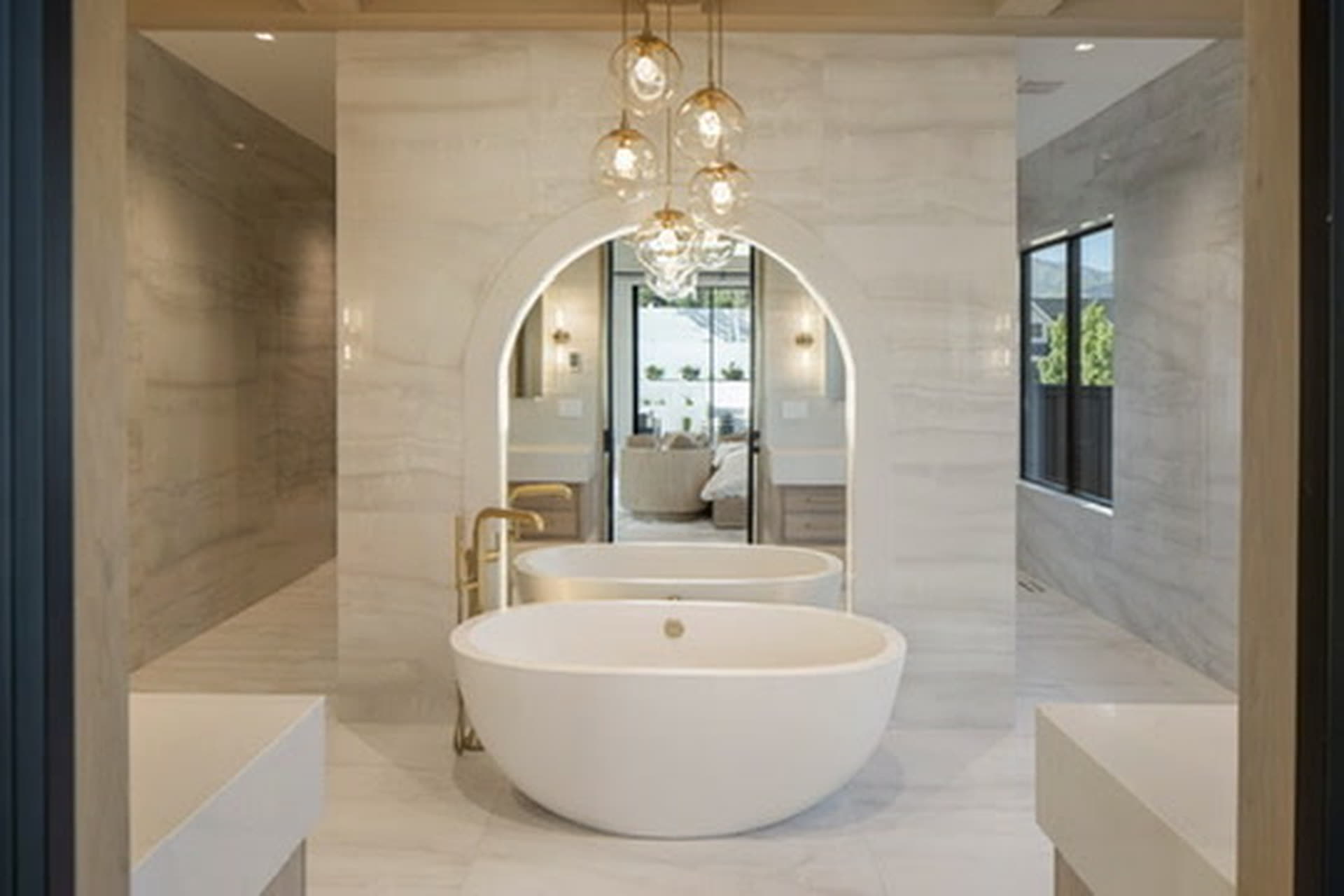 Primary bath with twin tubs