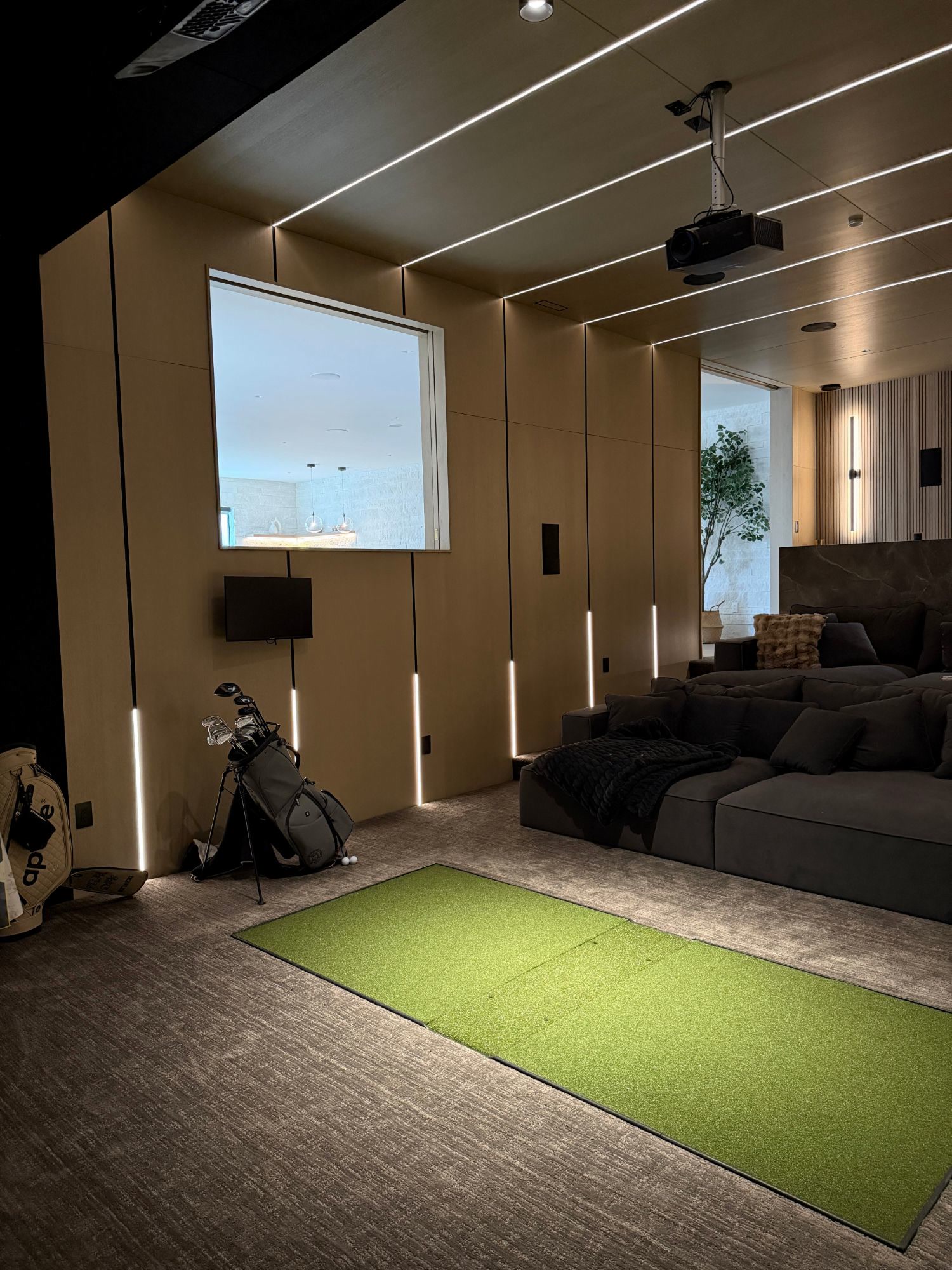 Theater and golf simulator