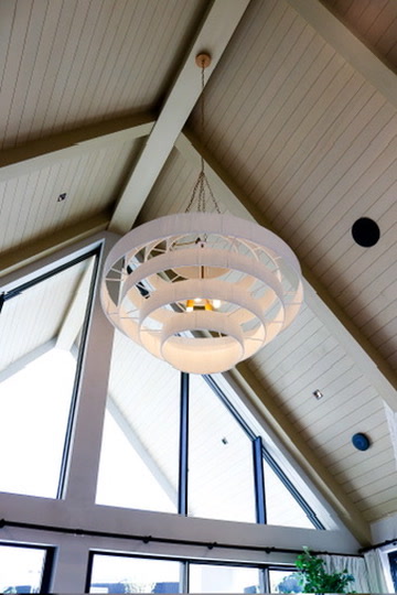Vaulted ceiling with pendant